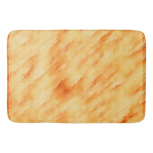 Rustige mango geel zoals getextureerd schilderij badmat (Voorkant)