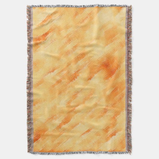 Rustige mango geel zoals getextureerd schilderij deken (Voorkant Verticaal)