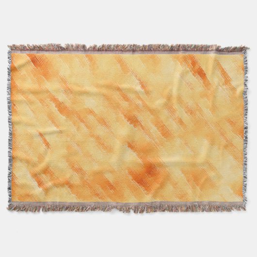 Rustige mango geel zoals getextureerd schilderij deken (Voorkant)