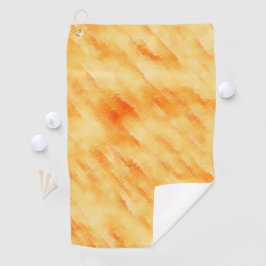 Rustige mango geel zoals getextureerd schilderij golfhanddoek