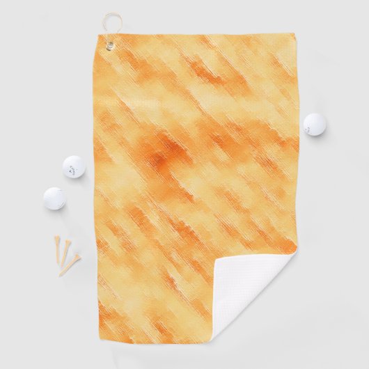 Rustige mango geel zoals getextureerd schilderij golfhanddoek (Insitu)
