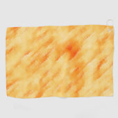 Rustige mango geel zoals getextureerd schilderij golfhanddoek (Horizontaal)