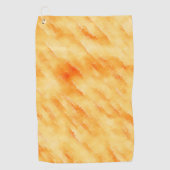 Rustige mango geel zoals getextureerd schilderij golfhanddoek (Voorkant)