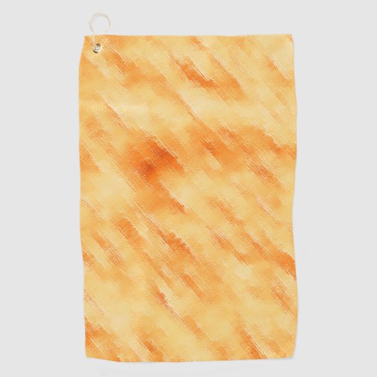 Rustige mango geel zoals getextureerd schilderij golfhanddoek (Voorkant)