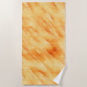Rustige mango geel zoals getextureerd schilderij strandlaken (Voorkant)
