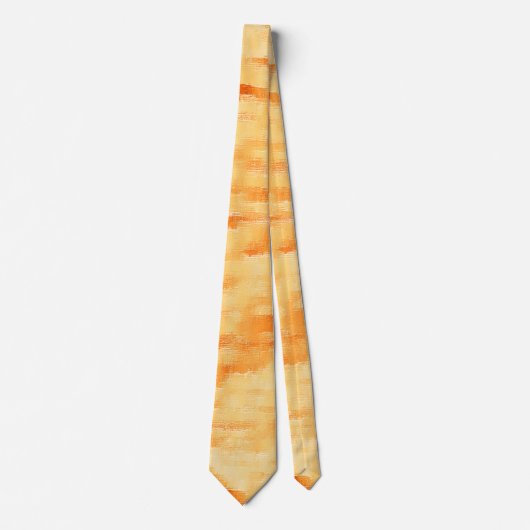 Rustige mango geel zoals getextureerd schilderij stropdas (Voorkant)