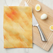 Rustige mango geel zoals getextureerd schilderij theedoek (Quarter Fold)