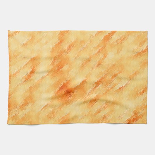 Rustige mango geel zoals getextureerd schilderij theedoek (Horizontaal)