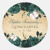 Rustige maraginesolfvlinder ronde sticker (Voorkant)