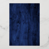 Rustige marine Blue Burgundy Vrijgezellenfeest Roo Folie Uitnodiging (Achterkant)