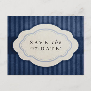 Rustige  marine Blue Save the Dates Date