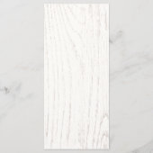 Rustige marineblauw en peach Floral Wedding Menu (Achterkant)