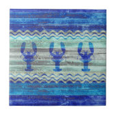 Rustige marineblauw kustdeverdampers tegeltje (Voorkant)