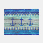 Rustige marineblauw-kustverankeringspunten deurmat (Voorkant)