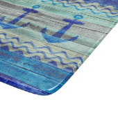 Rustige marineblauw-kustverankeringspunten snijplank (Hoek)