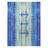 Rustige marineblauw-kustverankeringspunten tafelkleed (Voorkant)