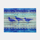 Rustige marineblauw kustvuilnis deurmat (Voorkant)
