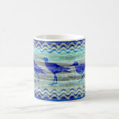 Rustige marineblauw kustvuilnis koffiemok (Center)