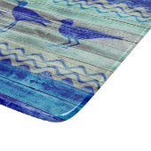 Rustige marineblauw kustvuilnis snijplank (Hoek)
