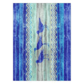 Rustige marineblauw kustvuilnis tafelkleed (Voorkant)