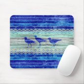 Rustige marineblauw kustzandpiers muismat (Met muis)
