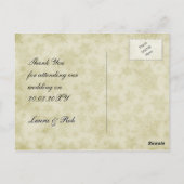 Rustige "marineblauw" winterbruiloft Dank u Briefkaart (Achterkant)