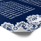 Rustige marineblauw - zonnebloempitje 8 poster (Hoek)