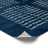 Rustige marineblauw - zonnebloempitje 8 poster (Hoek)