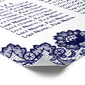 Rustige marineblauw - zonnebloempitje 8 poster (Hoek)