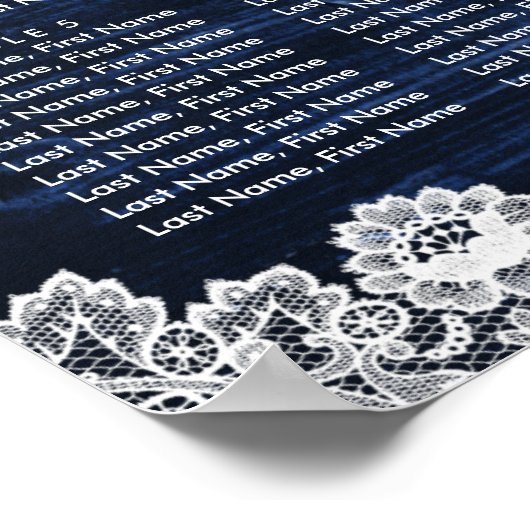 Rustige marineblauw - zonnebloempitje 8 poster (Hoek)