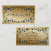 Rustige marineblauwe regale Elegante Visitekaartje (Voorkant / Achterkant)