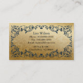 Rustige marineblauwe regale Elegante Visitekaartje (Achterkant)