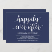 Rustige marineboot Blue Wedding Elopement Kaart (Voorkant / Achterkant)