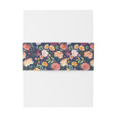 Rustige marinedag Burgundy en Blush Herfst Floral  Uitnodigingen Wikkel (Achterkant Voorbeeld)