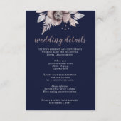 Rustige marinesnoorse boerenbruiloft informatiekaartje (Voorkant)