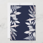 Rustige marinesnoorse boerenbruiloft kaart (Achterkant)