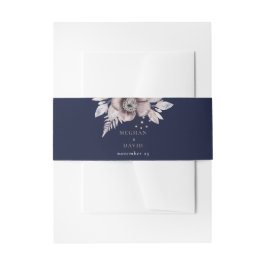 Rustige marinesnoorse boerenbruiloft uitnodigingen wikkel