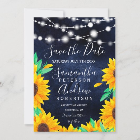 Rustige marinestralen redden de date bruiloft save the date (Voorkant)