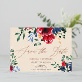 Rustige marinevlooienbruiloft met boeroendi, met u folie uitnodiging (Staand Voorkant)