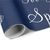 Rustige marinewitte fluweel, gepersonaliseerd cadeaupapier (Rol Hoek)