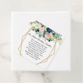 Rustige marinezeemacht - goudbloem - geometrische  bedankjes labels (In situ)