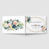 Rustige marinezeemacht - goudbloem - geometrische  gastenboek (Volledig)