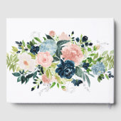 Rustige marinezeemacht - goudbloem - geometrische  gastenboek (Achterkant)