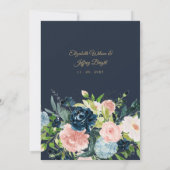 Rustige marinezeemacht - goudbloem - geometrische  kaart (Achterkant)