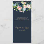 Rustige marinezeemacht - goudbloem - geometrische  menu (Achterkant)