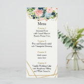 Rustige marinezeemacht - goudbloem - geometrische  menu (Staand voorkant)