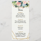 Rustige marinezeemacht - goudbloem - geometrische  menu (Voorkant)