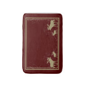 Rustige maroon elegant zwenkgeheugenschuimbadmat badmat (Voorkant Verticaal)