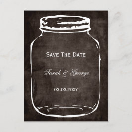 Rustige mason jar bruiloft met uitzondering van de aankondigingskaart