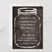 Rustige mason jar bruiloft met uitzondering van de save the date (Voorkant)